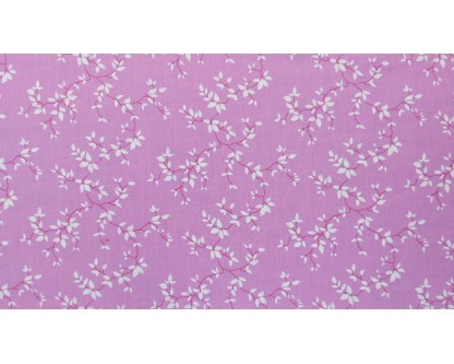 Σεντόνι Floral Ροζ - Φούξια, 100% Βαμβακερός Χασές (Ελληνικής Ραφής)
