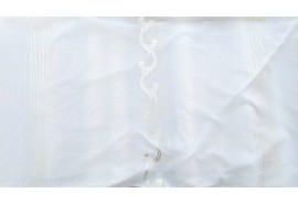 Κουρτίνα Γάζα κρυσταλλιζέ με Σχέδιο Fill Coupe Σαμπανιζέ Λαχούρι - Ρίγα, πολυεστερική ατσαλάκωτη, με φόντο εκρού Νο82035/01