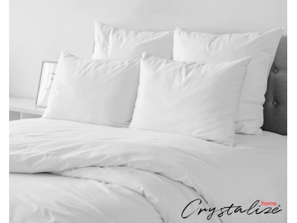 Σεντόνι ξενοδοχείου Crystalize Homeware®,  Classic Sizes, Περκάλι Ενισχυμένο, 160TC 60 Βαμβάκι/40 Polyester (Λευκό)