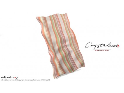 Σκέπασμα ξαπλώστρας θαλάσσης, από Καραβόπανο/Νυματοβαφή Ριγέ Πορτοκαλί  - Crystalize Home Collections