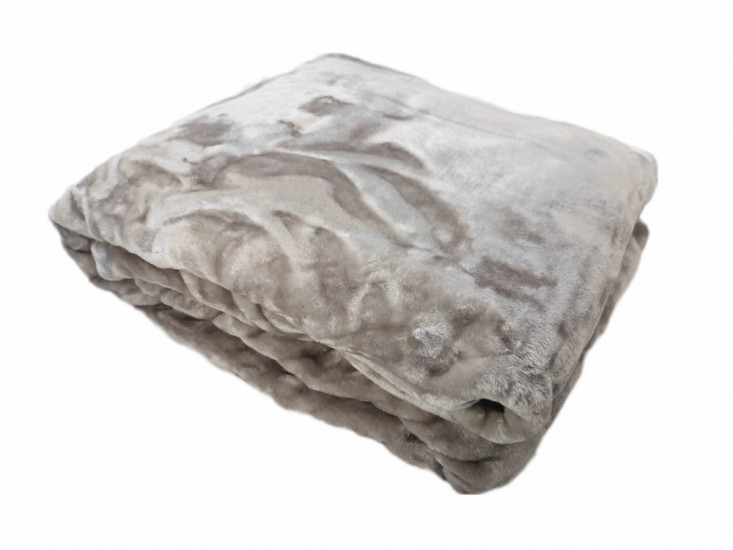 Κουβέρτα Βελούδινη 160x220, Ελεφαντί, Made In India (2,10kg)