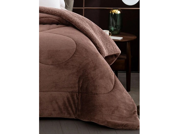 Κουβερτοπάπλωμα Sunshine Clio Brown (καφέ) Υπέρδιπλο 220x240