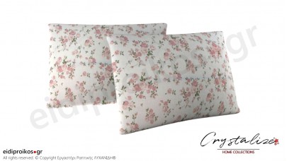Μαξιλαροθήκη Ύπνου Floral Σομόν 50x70 - Crystalize Home Collections