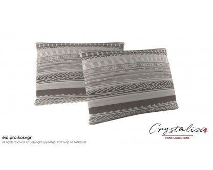 Μαξιλαροθήκη Ύπνου Grey Lines 50x70 (2τεμ) - Crystalize Home Collections