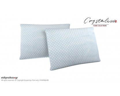 Μαξιλαροθήκη Ύπνου Πουά Γαλάζιο 50x70 - Crystalize Home Collections