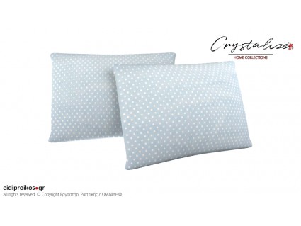 Μαξιλαροθήκη Ύπνου Πουά Γαλάζιο 50x70 - Crystalize Home Collections