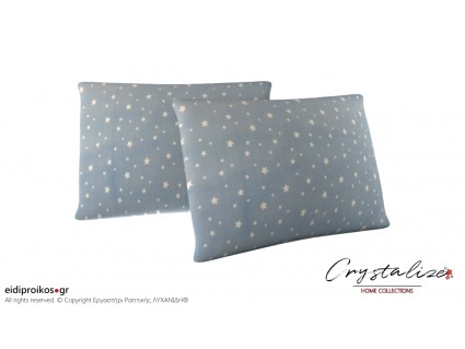 Μαξιλαροθήκη Ύπνου Αστέρια Γαλάζιο 50x70 - Crystalize Home Collections