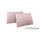 Μαξιλαροθήκη Ύπνου από Φανέλα - Floral Ροζ - FLN-2001 - Crystalize Home Collections