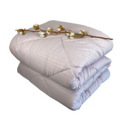 Πάπλωμα Σατέν Ριγέ Υπέρδιπλο  220×240 Lilac - 350γρ.
