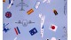 Σετ Σεντόνι Μονό, με Μαξιλαροθήκη Παιδικό Γαλάζιο Αεροπλάνα, 1,50μ Χ 2,60μ
