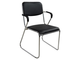 ΚΑΡΕΚΛΑ MACHA ΜΕ ΜΠΡΑΤΣΑ HM1020.01 ΜΑΥΡΗ 48x52x81 cm