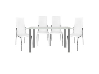 ΣΕΤ ΤΡΑΠΕΖΑΡΙΑ 5 ΤΜΧ ΤΡΑΠΕΖΙ ALAN 120Χ70Χ75 cm-KIM ΛΕΥΚΕΣ HM10062.01