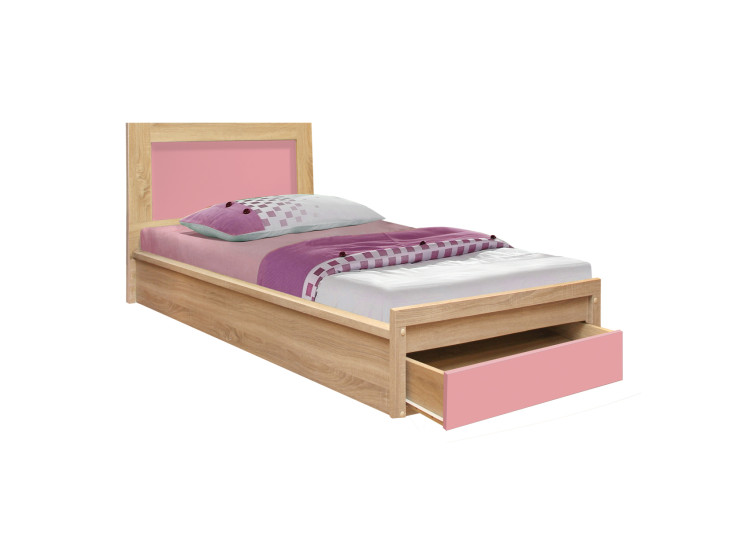 ΚΡΕΒΑΤΙ ΜΕ ΣΥΡΤΑΡΙ PLAYROOM HM330.02 SONAMA-ΡΟΖ 90Χ190εκ.