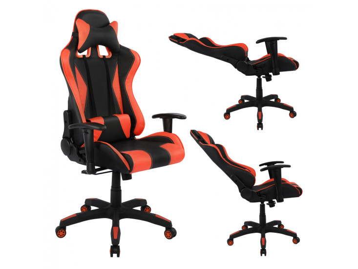 ΚΑΡΕΚΛΑ ΓΡΑΦΕΙΟΥ GAMING HM1062.01 SPEED ΜΑΥΡΟ ΚΟΚΚΙΝΟ PU 68,5 x 71,5 x 133,5 εκ.