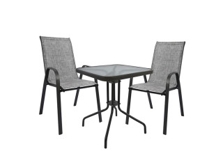 ΣΕΤ ΤΡΑΠΕΖΑΡΙΑΣ 3ΤΜΧ ΜΕ 2 ΚΑΡΕΚΛΕΣ & 1 ΤΡΑΠΕΖΙ 60x60 HM5183.01