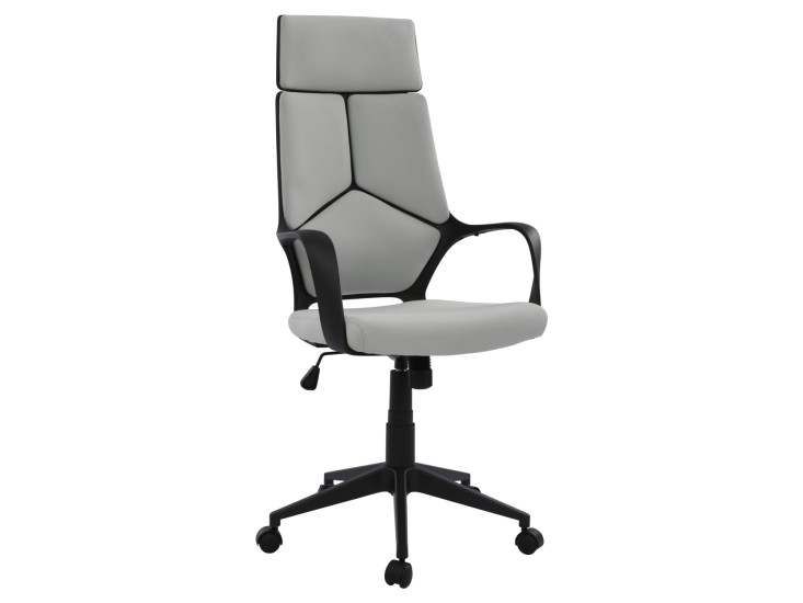 ΚΑΡΕΚΛΑ ΓΡΑΦΕΙΟΥ ANIVIA HM1073.21 ΓΚΡΙ & ΣΚΕΛΕΤΟ ΜΑΥΡΟ 64x61x127 cm