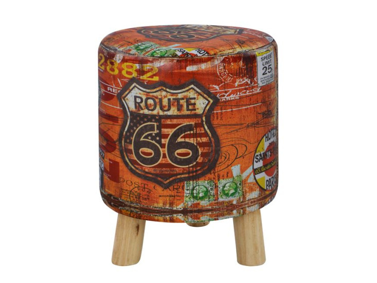 ΣΚΑΜΠΩ ΑΠΟ PU ΜΕ 3 ΠΟΔΙΑ ΞΥΛΙΝΑ HM8155 ROUTE 66 Φ30Χ38Υεκ.