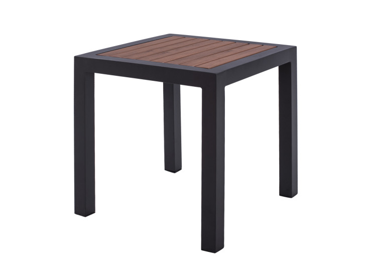 ΤΡΑΠΕΖΙ ΑΛΟΥΜΙΝΙΟΥ SABRA HM5403.02 ΓΚΡΙ ΜΕ POLYWOOD 45Χ45X45,5 εκ.
