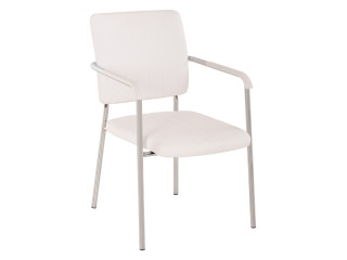 ΚΑΡΕΚΛΑ QUESTA ΜΕ ΜΠΡΑΤΣΑ HM1070.02 ΛΕΥΚΗ 56,5x59x85 cm