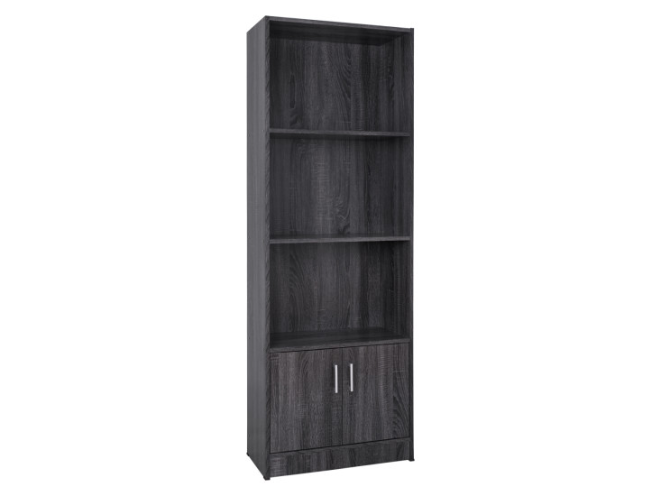 ΒΙΒΛΙΟΘΗΚΗ ΜΕΛΑΜΙΝΗΣ HAYDEN HM2269.01 ΣΕ ΑΝΘΡΑΚΙ ΧΡΩΜΑ 60x30x174 εκ.