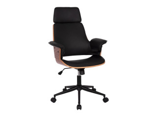 ΚΑΡΕΚΛΑ ΓΡΑΦΕΙΟΥ ΔΙΕΥΘΥΝΤΙΚΗ SUPERIOR PRO HM1110.01 ΚΑΡΥΔΙ-ΜΑΥΡΗ 67x66x120 cm