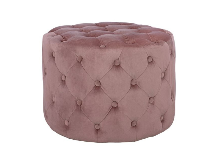 ΣΚΑΜΠΟ KASSIE  ΣΑΠΙΟ ΜΗΛΟ ΒΕΛΟΥΔΟ ΤΥΠΟΥ CHESTERFIELD HM8406.02 Φ60x43Υ εκ.