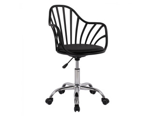 ΚΑΡΕΚΛΑ ΓΡΑΦΕΙΟΥ BECKY HM8457.02 ΣΕ ΜΑΥΡΟ ΧΡΩΜΑ