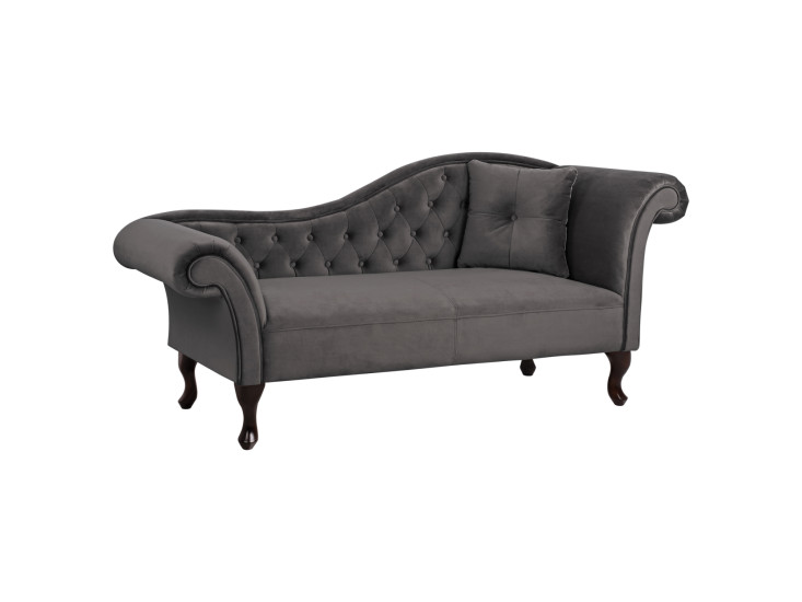 ΑΝΑΚΛΙΝΔΡΟ T.CHESTERFIELD ΓΚΡΙ ΒΕΛΟΥΔΟ NIOVI HM3008.10 ΔΕΞΙ ΜΠΡΑΤΣΟ 189x61x84Yεκ.