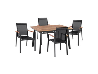 ΣΕΤ 5 ΤΜΧ ΜΕ ΤΡΑΠΕΖΙ POLYWOOD& ΠΟΛΥΘΡΟΝΕΣ MILLER ΓΚΡΙ HM10503.10