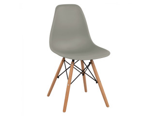 ΚΑΡΕΚΛΑ ΜΕ ΞΥΛΙΝΑ ΠΟΔΙΑ ΚΑΙ ΚΑΘΙΣΜΑ TWIST PP ΓΚΡΙ HM8460.10 46x50x82 εκ.