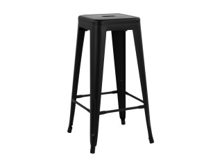 ΣΚΑΜΠΟ BAR ΜΕΤΑΛΛΙΚΟ MELITA ΣΕ ΜΑΥΡΟ ΜΑΤ 43x43x76Y εκ. HM8642.22