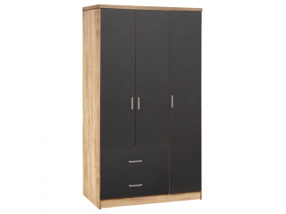 ΝΤΟΥΛΑΠΑ 3ΦΥΛΛΗ ME 2 ΣΥΡΤΑΡΙΑ CAESAR HM340.04 SONAMA ΜΕ ΓΚΡΙ 89x42,5Χ181εκ.