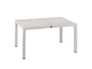 ΤΡΑΠΕΖΙ ΠΟΛΥΠΡΟΠΥΛΕΝΙΟΥ TODOR 150Χ90X73.5Υεκ. RATTAN ΛΕΥΚΟ ΜΕ UV PROTECTION HM5737.01