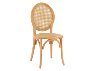 ΚΑΡΕΚΛΑ ΞΥΛΙΝΗ TINSLEY ΜΕ ΟΒΑΛ ΠΛΑΤΗ ΚΑΙ ΠΛΕΞΗ RATTAN ΣΕ ΦΥΣΙΚΗ ΑΠΟΧΡΩΣΗ HM8745.01 45x50x97 εκ.