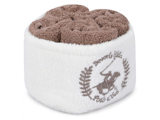 ΠΕΤΣΕΤΕΣ ΛΑΒΕΤΑ 4ΤΜΧ BEVERLY HILLS POLO CLUB HM12124.04 ΚΑΦΕ ΛΕΥΚΟ 30x30 εκ. 355BHP0233