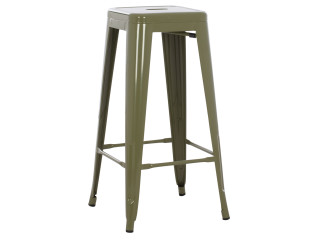ΣΚΑΜΠΟ BAR ΜΕΤΑΛΛΙΚΟ MELITA ΣΕ DARK OLIVE GREEN HM8642.03 43x43x78 εκ.