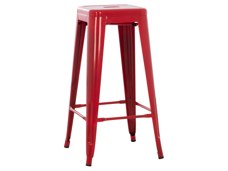 ΣΚΑΜΠΟ BAR ΜΕΤΑΛΛΙΚΟ MELITA ΣΕ ΚΟΚΚΙΝΟ HM8642.04 43x43x78 εκ.