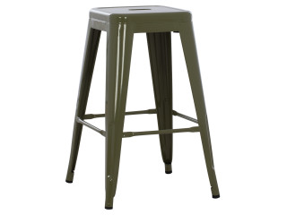 ΣΚΑΜΠΟ ΜΕΣΑΙΟΥ ΥΨΟΥΣ ΜΕΤΑΛΛΙΚΟ HM8573.03 MELITA ΣΕ DARK OLIVE GREEN 43x43x67Yεκ.
