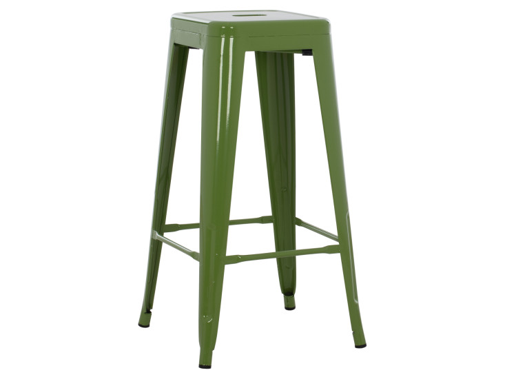 ΣΚΑΜΠΟ BAR ΜΕΤΑΛΛΙΚΟ MELITA ΣΕ LIGHT OLIVE GREEN HM8642.13 43x43x78 εκ.
