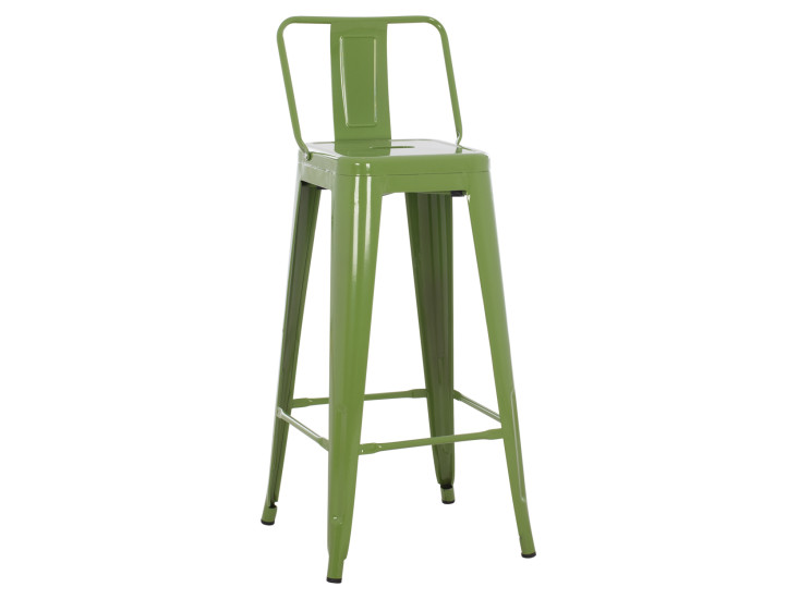 ΣΚΑΜΠΟ BAR ΜΕΤΑΛΛΙΚΟ MELITA ME ΠΛΑΤΗ ΣΕ LIGHT OLIVE GREEN HM8643.13 43Χ43Χ100εκ.