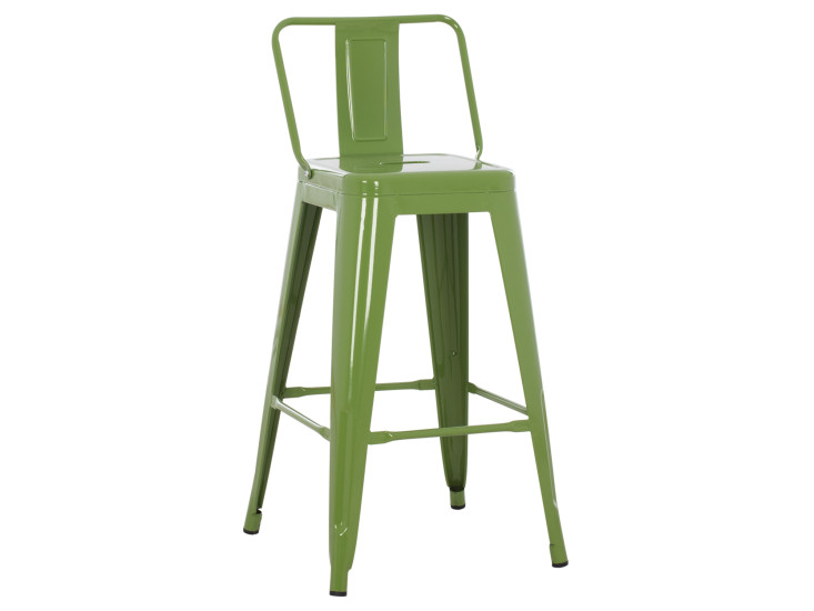 ΣΚΑΜΠΟ ΜΕΣΑΙΟΥ ΥΨΟΥΣ ΜΕΤΑΛΛΙΚΟ MELITA ΣΕ LIGHT OLIVE GREEN HM8574.13 42x42x98 εκ.