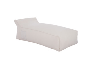 ΠΟΥΦ ΞΑΠΛΩΣΤΡΑ WADELIN HM5774.11 ΜΕ TEXTILINE ΛΕΥΚΟ 190x80x40-60Υ εκ.