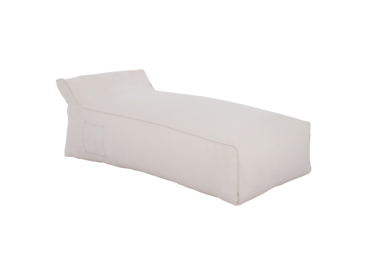 ΠΟΥΦ ΞΑΠΛΩΣΤΡΑ WADELIN HM5774.11 ΜΕ TEXTILINE ΛΕΥΚΟ 190x80x40-60Υ εκ.