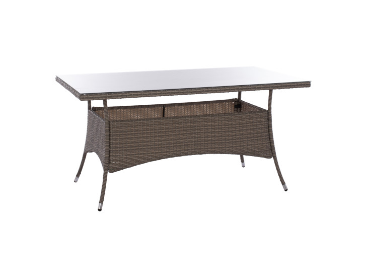 ΤΡΑΠΕΖΙ ΜΕΤΑΛΛΙΚΟ MINSK RATTAN ΓΚΡΙ HM5507.01 150x90x75Υ εκ.