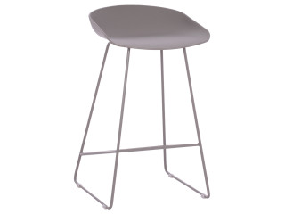 ΣΚΑΜΠΟ ΜΠΑΡ NAILA HM9299.10 ΓΚΡΙ ΜΕΣΑΙΟΥ ΥΨΟΥΣ 44x44x74Yεκ.