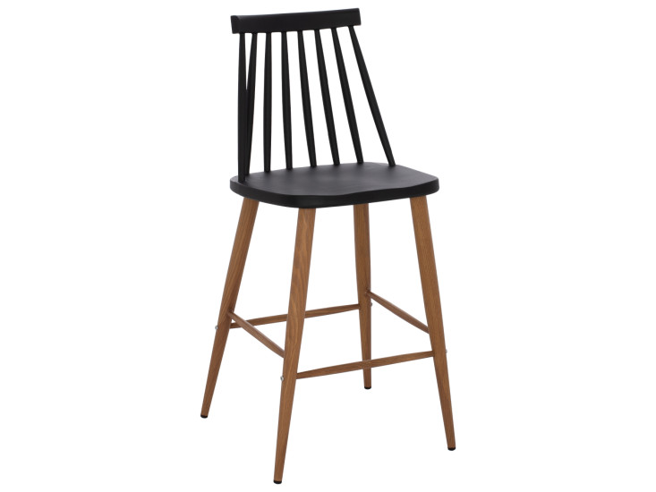 ΣΚΑΜΠΟ ΜΠΑΡ VANESSA ΜΑΥΡΟ ΜΕΣΑΙΟΥ ΥΨΟΥΣ HM9300.02  43x45x97Υεκ.