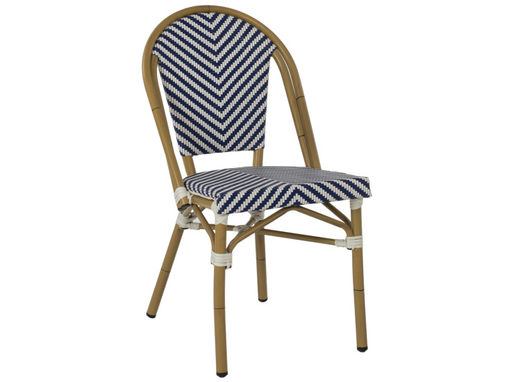 ΚΑΡΕΚΛΑ BAMBOO LOOK ΜΠΛΕ-ΛΕΥΚΟ HM5860.02 46x56x88Y εκ.
