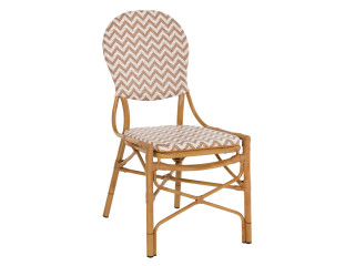 ΚΑΡΕΚΛΑ ΑΛΟΥΜΙΝΙΟΥ BAMBOO LOOK ΦΥΣΙΚΟ - ΛΕΥΚΟ HM5927.03 46x56x95Yεκ.