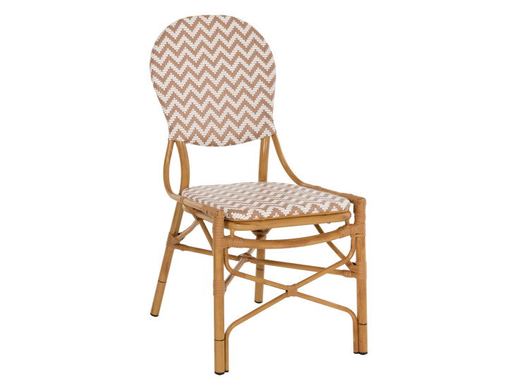 ΚΑΡΕΚΛΑ ΑΛΟΥΜΙΝΙΟΥ BAMBOO LOOK ΦΥΣΙΚΟ - ΛΕΥΚΟ HM5927.03 46x56x95Yεκ.