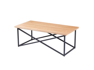 ΤΡΑΠΕΖΙ ΣΑΛΟΝΙΟΥ HM9469.01 MDF ΜΕ ΚΑΠΛΑΜΑ ΞΥΛΟΥ ΣΕ ΦΥΣΙΚΟ&ΣΤΥΛ ΡΟΥΣΤΙΚ 120x60x45,5Yεκ.